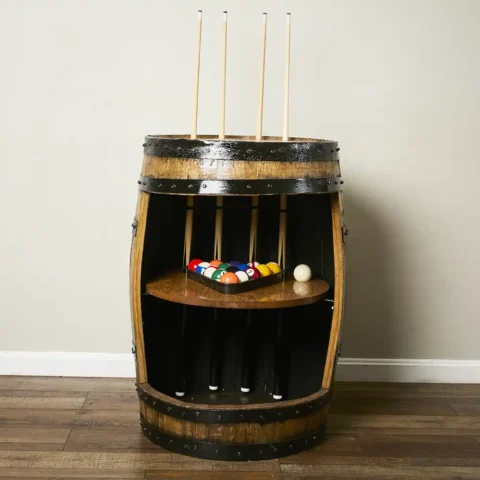 Barrel billiards cabinet